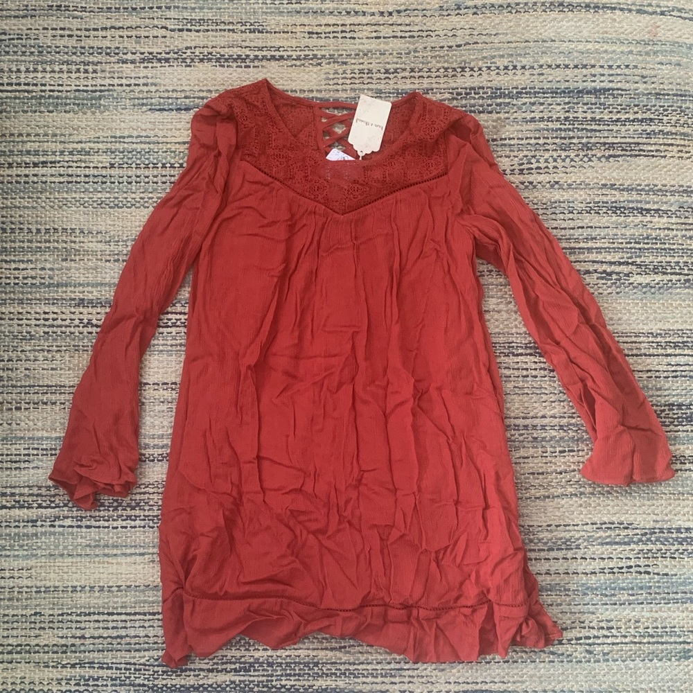 NWT Rust Lace Dress